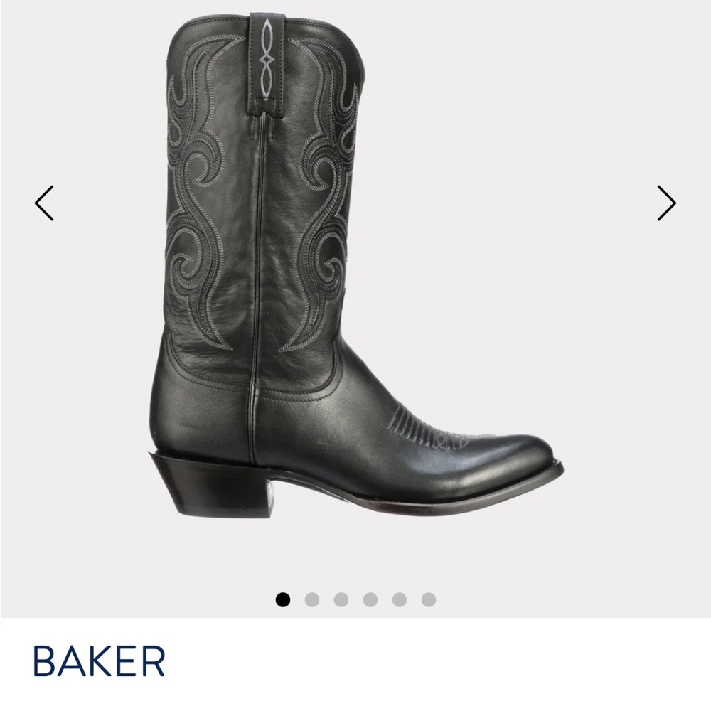Lucchese Baker cowboy Boot in Black
